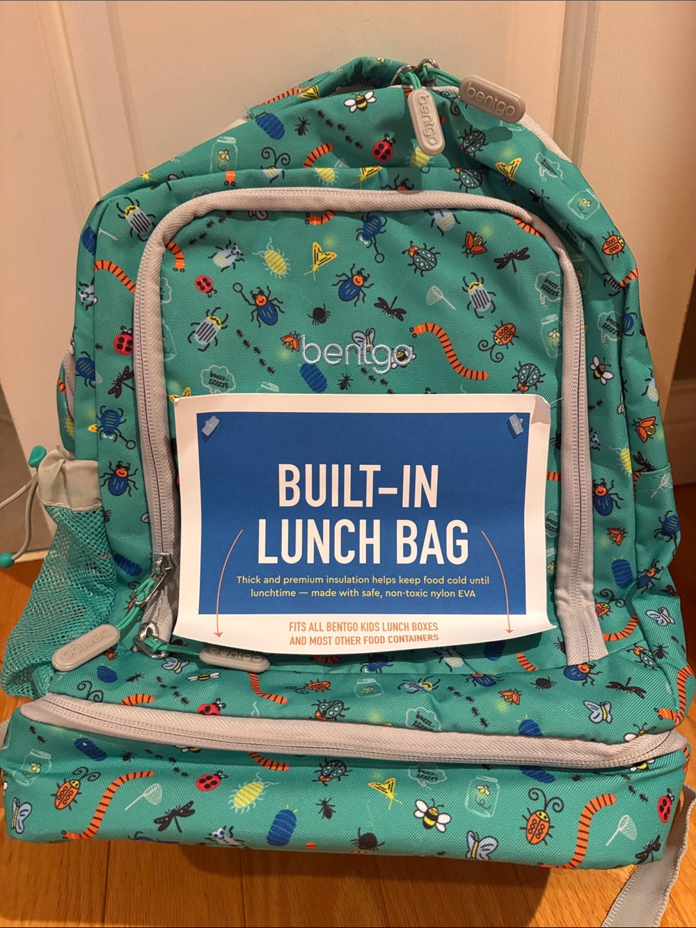 Bentgo Kids Bug Buddies Backpack with Built-In Lunch Bag -